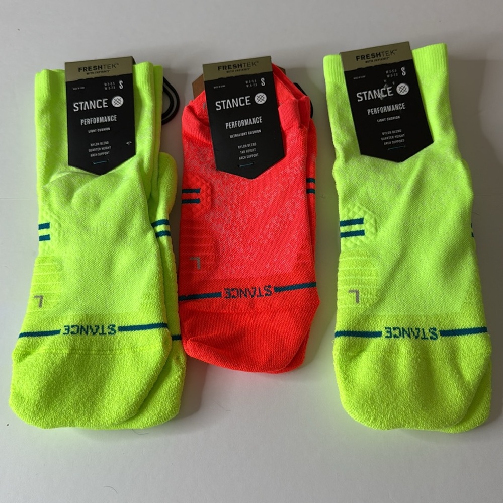 Stance Assortment of Performance Socks 3 Pairs Size Small